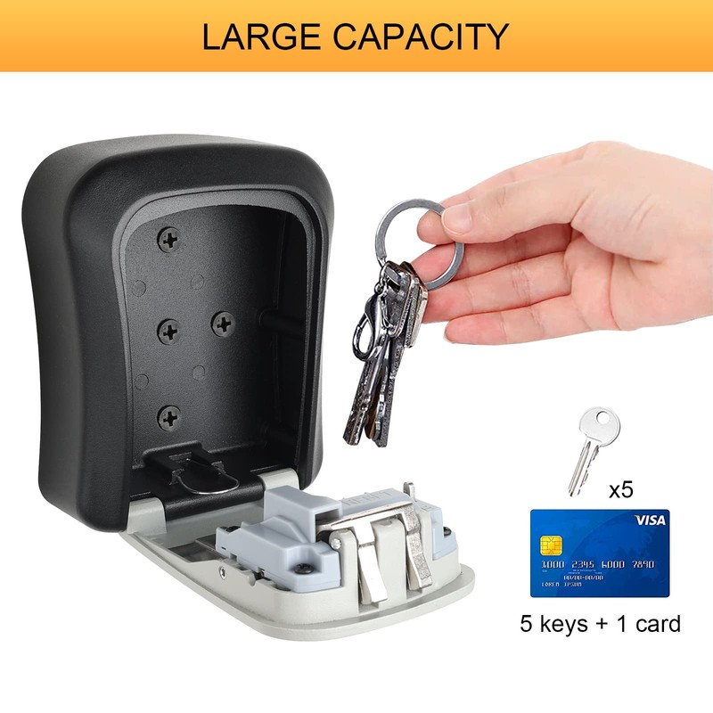 GRIFEMA Key Safe Wall Mounted Police Approved, Lock Box Outdoor