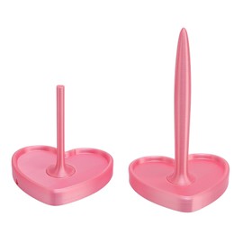 Heart Shape Yarn Holder Spinner Prevent Tangling Pink Yarn Stand