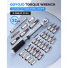 GOYOJO 32-Piece Torque Wrench Set, Chrome Vanadium Steel, 2-24 N.m
