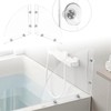 Daily Treasures 2Pcs Removable 10.6"x10.6" Large Shower Splash Guard with