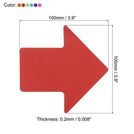 PATIKIL 3.9 x 3.9 Arrow Carpet Spot, 24Pcs Floor Spot Marker Waterproof Nylon Line Up Sign Decoration for Classroom, 6 Colors