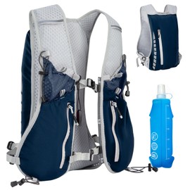 Expansea 7L Running Vest for Men and Women, Running Backpack with 500 ml Water Bottle, Multifunctional Ultralight Reflective Running Vest for Running, Cycling, Trails, Marathons, Camping