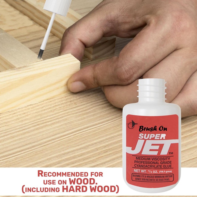 Jet Glue Brush-On Super Jet - Ideal for All Instant