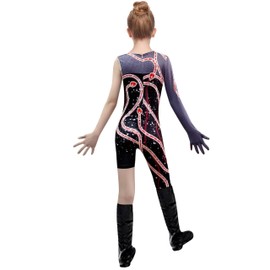 Iowillar Girls Snake Costume Outfit Little Kids Singer Concert Bodysuit Cosplay Jumpsuit