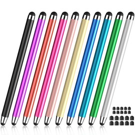 MIXOO Stylus Pen for Touch Screens, Stylus with 20pcs 0.35''/0.24'' Rubber Tips, Tablet Pen Sensitive, High Precision Compatible with All Touch-Screen Devices (Multicolor)