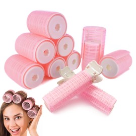 Bangs Curler, Thick, Hand Winding Curler, Bangs Roll, Magic Curler, Hairdressing, Walnut and Bangs Keep, Oval, Hair Fluffy Curler, DIY Hairstyle, 10 Pieces