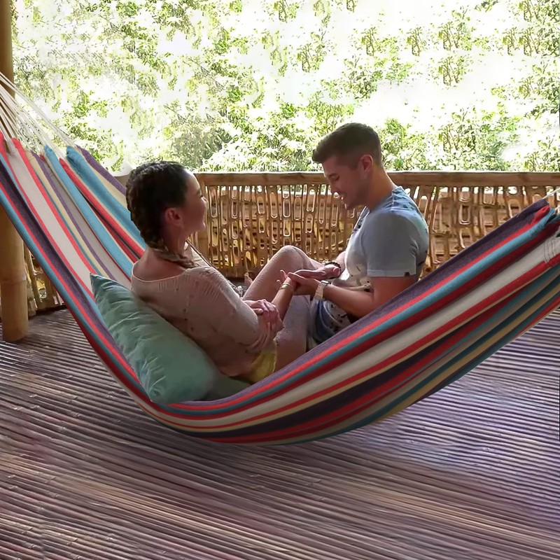 NORIDA Indoor Hammock Garden Cotton Hammocks with Tree Straps for