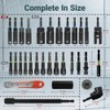 86-Piece Magnetic Impact Nut Driver Set, SAE/Metric Nut Driver Set,