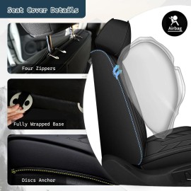 Unbranded Car 5 Seat Covers Faux Leather Front Rear Seat Pad For Toyota Prius 2003-2015