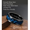 King Ring 8mm Gear Spinner Ring – Ultra Polished Men