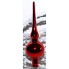 Jingle Bells Lauscha Christmas Tree Topper Red Shiny Plain Mini