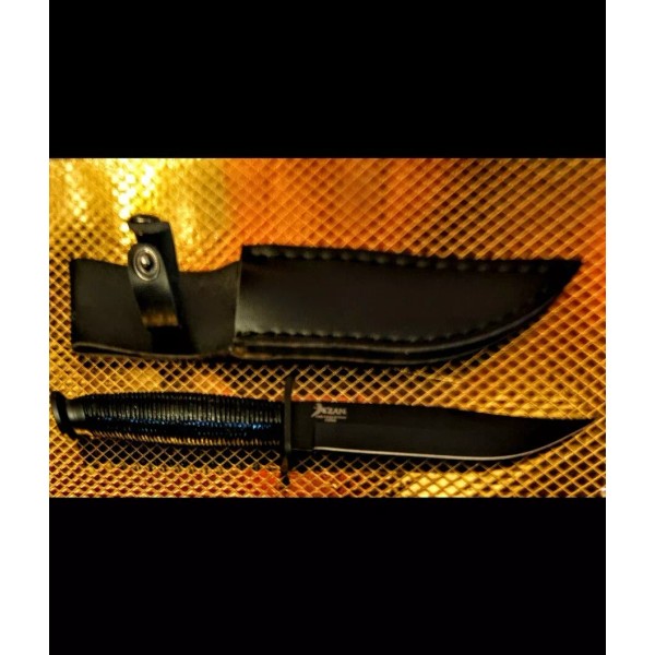 azan Surgical steel pocket 9"knife, 1"wide titanium coated.FREE SHIP'FAST New
