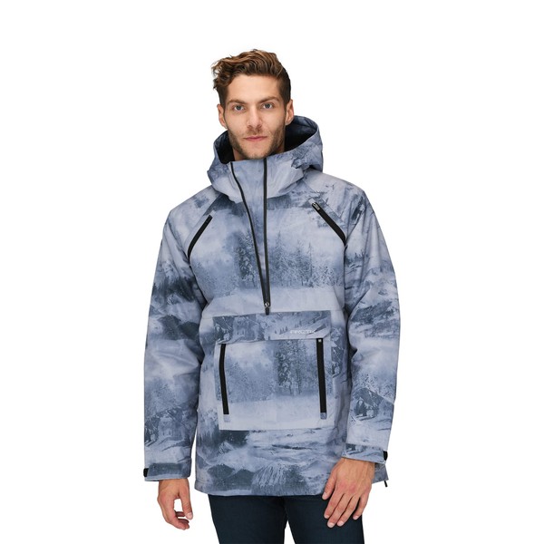 Arctix Men's Ozark Pullover, Scenic Print Gray, 3X-Large