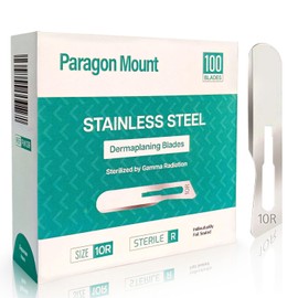 10R Blades Dermaplaning | Dermaplane Blades 10R | Professional 10R Dermaplane Blades, Peach Fuzz Remover for Women Face Stainless Steel Precision Derma Blades, Pack of 100