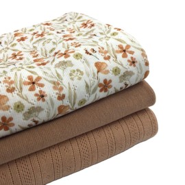 Jersey Package Ajour Jersey | Perforated Knit Jersey | Floral Pattern | Ökotex (Light Rust)