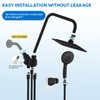 Ryamen 8" Dual Shower Head Combo, High Pressure Rainfall Shower