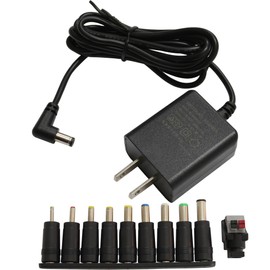 Kaito Denshi AC Adapter [PSE Compliant] Set of 10 Conversion Types 5V 1.5A 7.5W Center Plus Switching L Shape Plug DC Plug RoHS