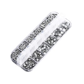 3400 Pieces 6 Different Sizes Clear Hotfix Flatback Rhinestones, Dorhui Hot Fix Crystals Stones Iron on Rhinestones for Clothes Shoes Crafts Hot Fix Round Glass Gems Stones （2MM-6.5MM）