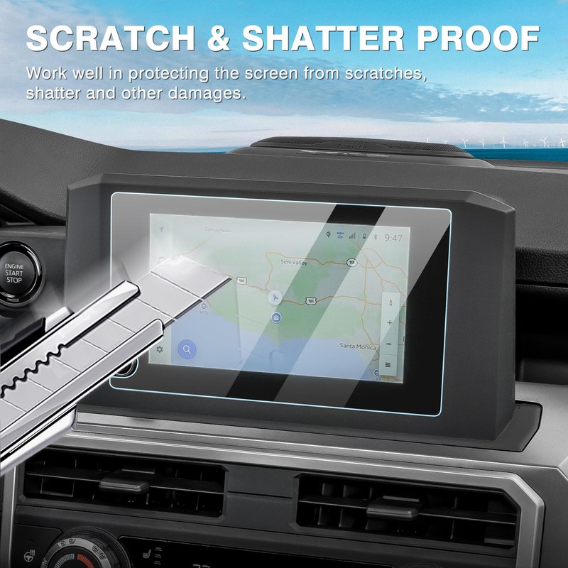 Karltys 2 Pack 2024 2025 Tacoma Screen Protector for Toyota