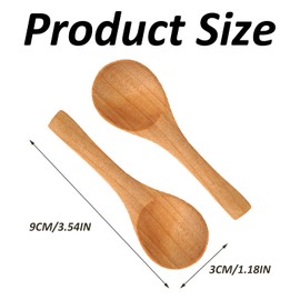 12PCS Small Wooden Spoons, Small Wooden Spoon, Wooden Teaspoons, Small Spoons for Spices Jars, Wooden Honey Spoon, Mini Spoon for Honey, Tiny Spoon for Spice, Salt, Sugar, Jam, Seasoning