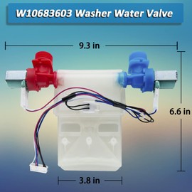 W10683603 Washer Water Valve Replacement Compatible with whirlpool, kenmore, amana, maytag, crosley, Inglis, etc. Replace WPW10683603, W10423125, W10683680, AP6023768, PS11757114
