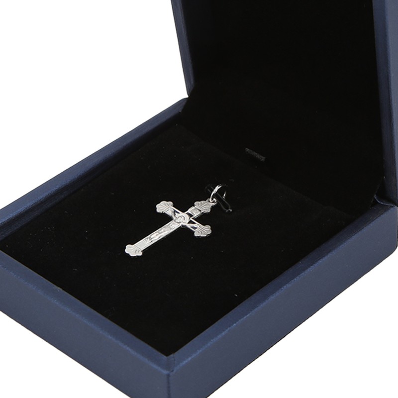 Crucifix Necklace Exquisite 925 Sterling Silver Men's Women's Jesus Cross