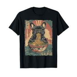 French Bulldog Ramen Japanese Funny Graphic Kawaii Dog Anime T-Shirt