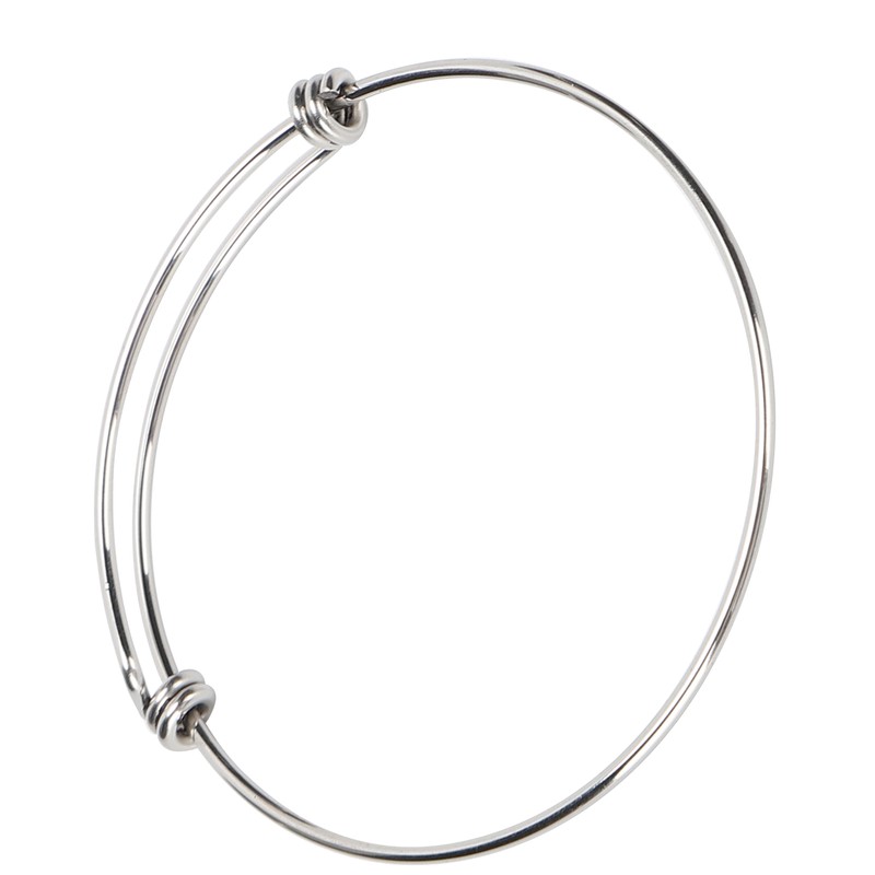 10Pcs Stainless Steel Bangle 1.6mm Adjustable Expandable Coil Bracelet DIY