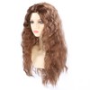 Light Brown Wave Wig Adjustable Charming Breathable Comfortable Fluffy Heat