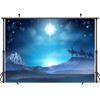 CORFOTO Christmas Nativity Scene Backdrop Holy Star Night Bethlehem Three