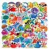 HNTR Vibrant Sea Creatures Stickers | 50 Colorful Ocean Animal