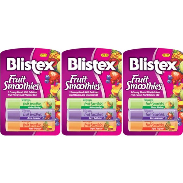 Blistex Fruit Smoothies, SPF 15 0.1 oz. 3-Count (3-Pack)