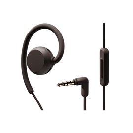 nwm (Nuwm) Open-Ear Wired Earphones WIRED MWE006 Ear Spike │ 3.5mm Jack Waterproof IPX4 Binaural with Microphone Lightweight Does Not Block Ears Available in 5 Colors Dark Brown