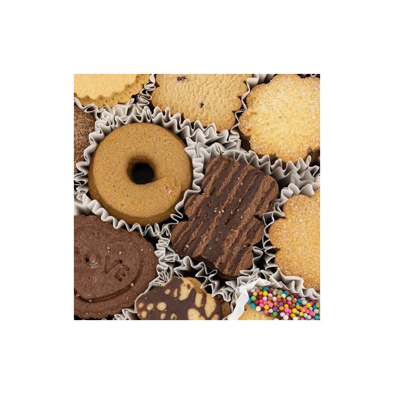 Karibari Surtido Arlequín, Paquete de 12 Tipos de Galletas Surtidas,