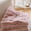 YeyeCyrilze Bubble Blanket Faux Fur Blanket Cuddly Blanket Fluffy Fluffy