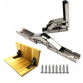 WANLIAN 90 Degree Folding Door/Shelf Hinge Hidden Bracket Table Holder Furniture Parts (2PCS)
