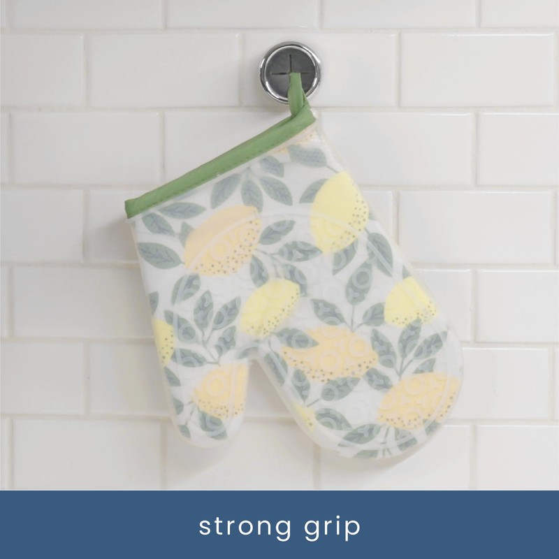 S&T INC. Round Adhesive Push Towel Hooks for Kitchen, Hand