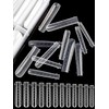 EBANKU 120Pcs Poly Gel Nail Forms, Long Full Coffin Clear