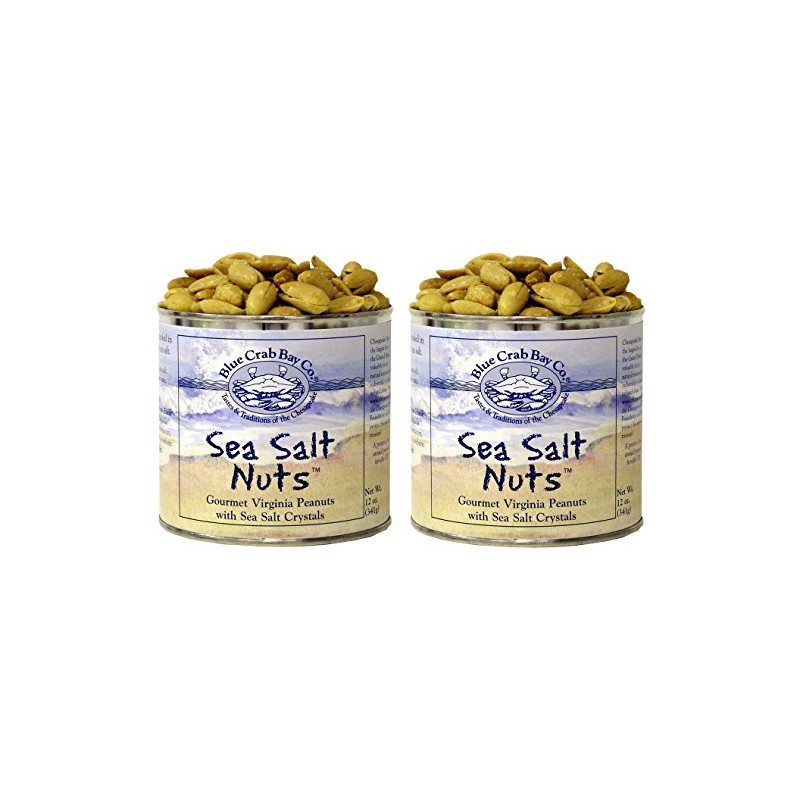 Blue Crab Bay "Sea Salt Nuts" - 12 Oz. Tin