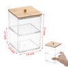 SVNXI Clear Stackable Paper Clip Holder with Bamboo Lid 2