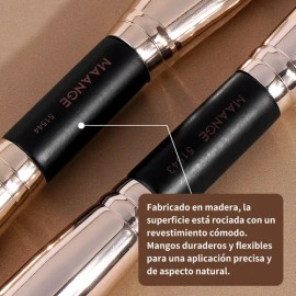 2 Brochas Kabuki Maquillaje Profesional Base Polvo Corrector Color Oro Y Negro                                                                        