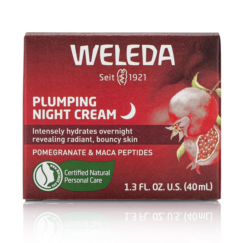 Weleda Face Care Plumping Night Cream Pomegranate Botanical Rich Moisturizer