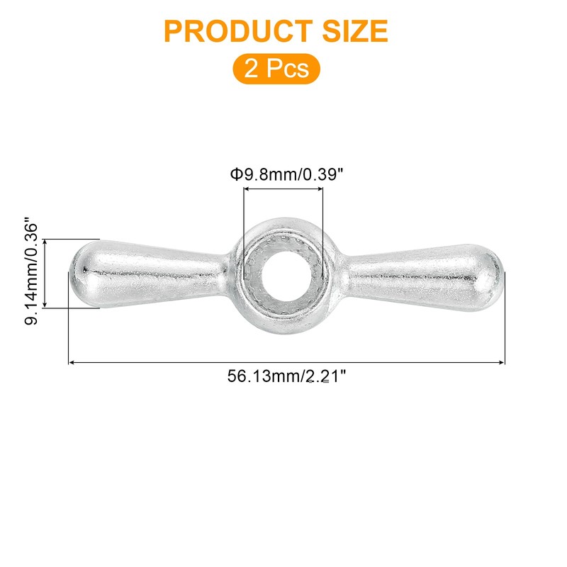 sourcing map 01-5095 Hose Bib Tee Handle,2Pcs Metal Outside Hose