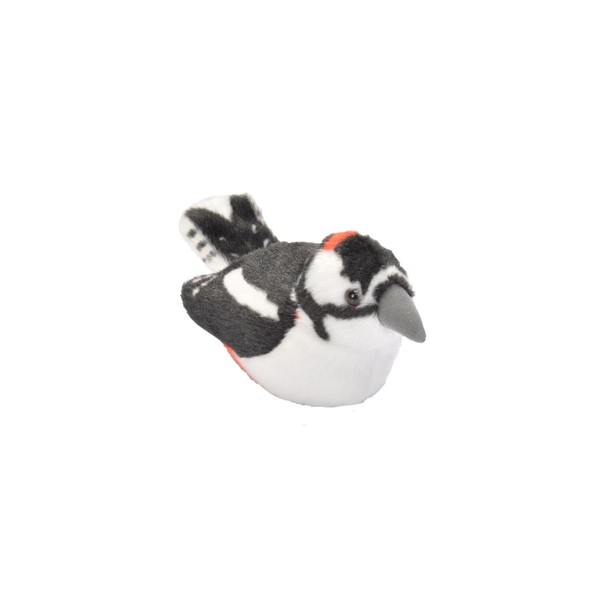 Wild Republic 19501 13-16 cm Great Spotted Woodpecker with Real