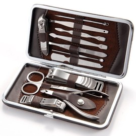 12pcs Manicure Set Nail Clipper Grooming Pedicure kit Men Women