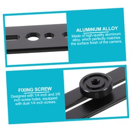 Kisangel Adjustable Camera Flash Bracket Set Double Mount Mic Bar 1/4 3/8 Thread for Lightweight Cameras