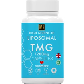 TMG 120 Capsules (1200mg) 99% Pure Trimethylglycine Supplement as Betaine | High Strength 1-A-Day | 4 Months Supply | Liver Heart Health | Liposomal Delivery for Max Absorption, Longevity, Vegan