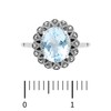 Esse Marcasite Sterling Silver Black Enamel Victorian Blue Topaz &