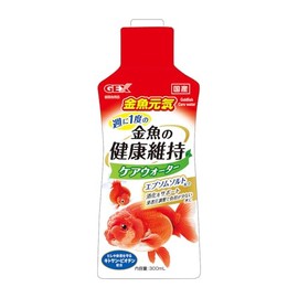 GEX Goldfish Genki Care Water 300mL - Chitosan & Biotin Formula to Protect Fins and Body Surface - For New Arrivals, Seasonal Changes, Water Changes, Osmotic Pressure Adjustment - Includes Measuring