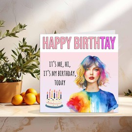 Geburtstagskarte für Frauen – It's Me Hi – Taylor Geburtstagskarte für Mutter, Schwester, Tante, Teenager, Mädchen, Nichte, Tochter